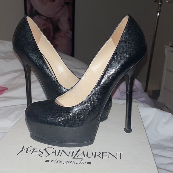 AUTHENTIC YSL TRIBUTE PLATFORM HEELS - Picture 1 of 5